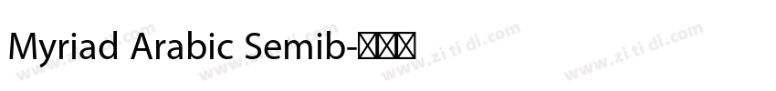 Myriad Arabic Semib字体转换